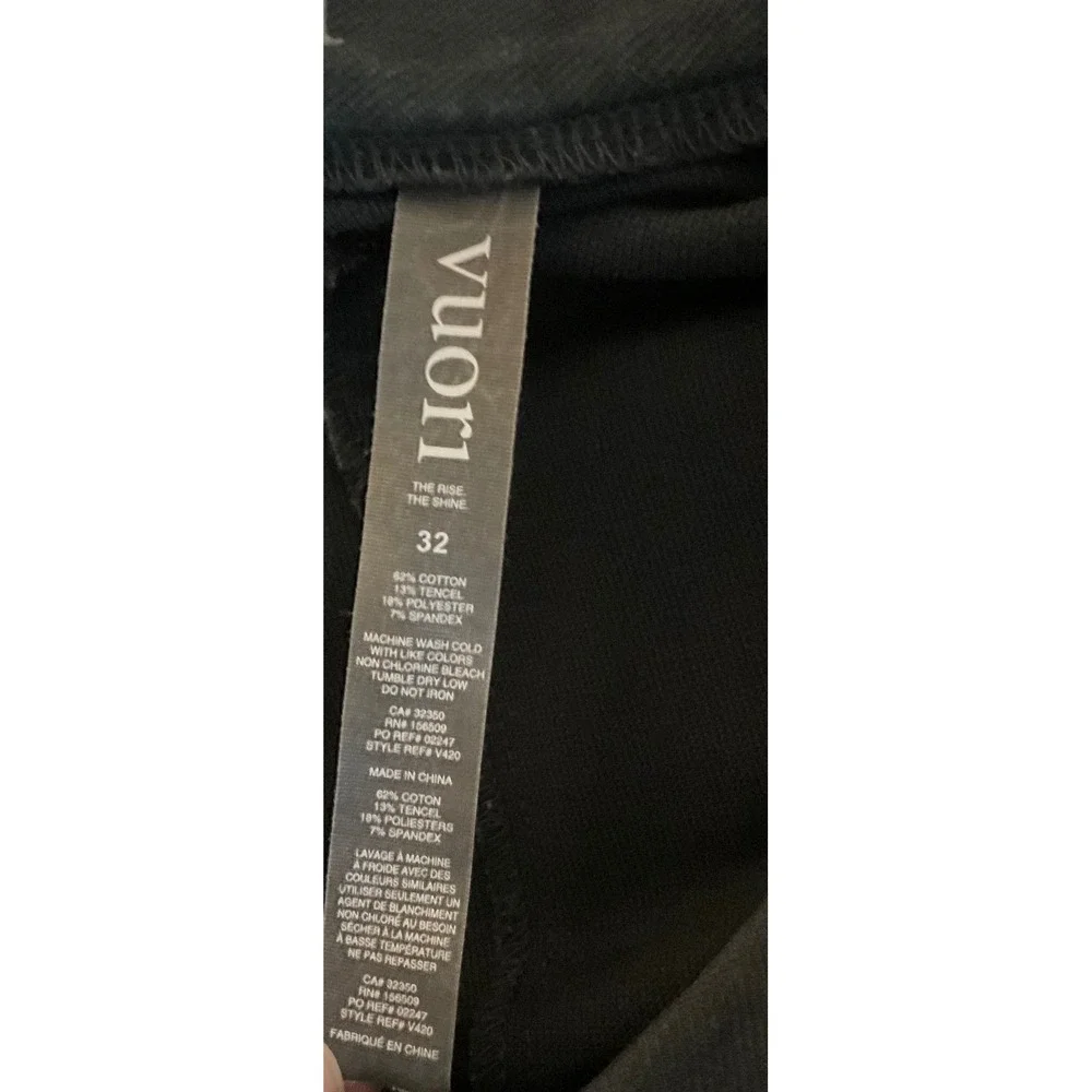 Vuori Mens Aim Pant V420 black Performance Chino Slim Fit Size 32